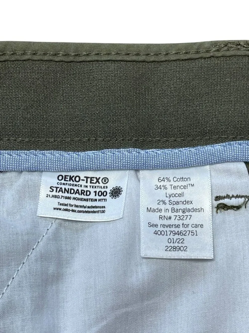 Mens Green Cargo Shorts 44W Lightweight Cotton Outdoor Wear